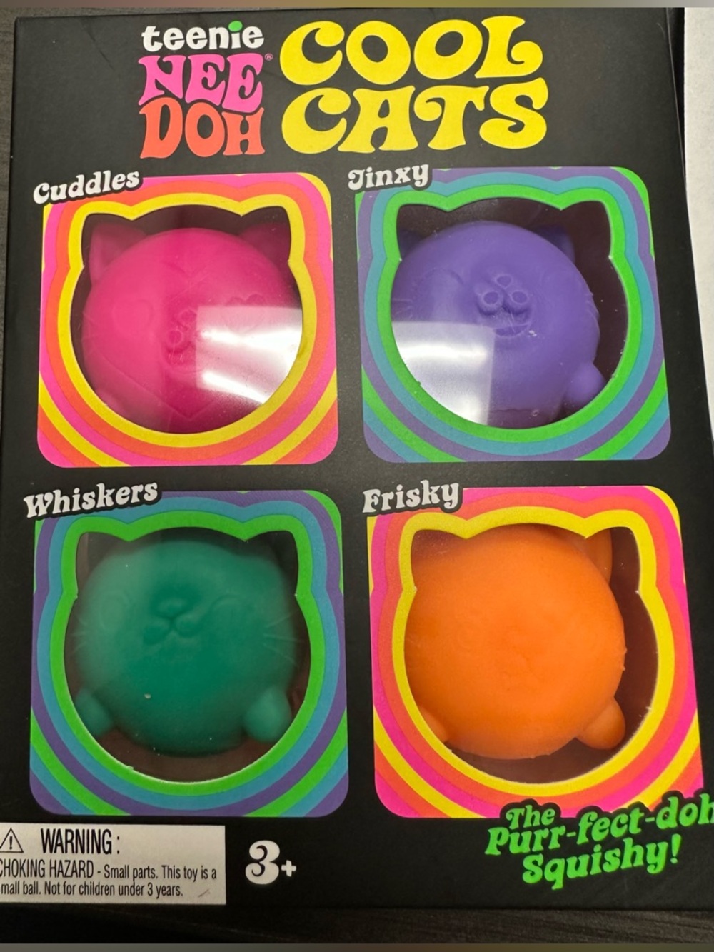 NeeDoh Cool Cats Four Pack Squishy - multiple colors NWT (Teenie)